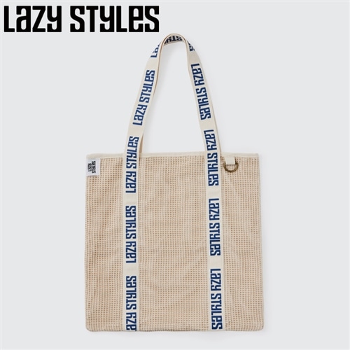 Lazy Styles レイジースタイルズ ハンドルロゴ メッシュトート