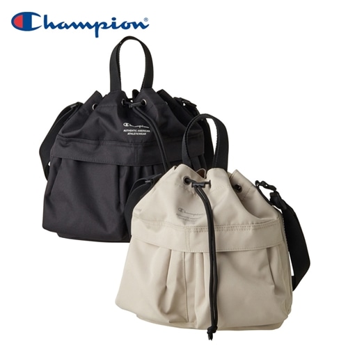 Champion チャンピオン ロゴポリ巾着バッグ(ブラック): 通常