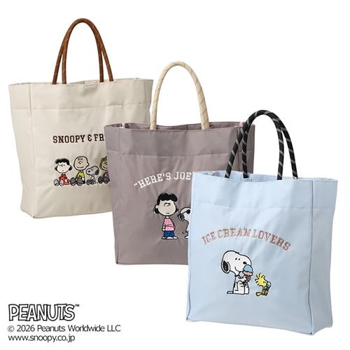 スヌーピー PEANUTS ロープトートバッグ(アイボリー): 通常| プラザ