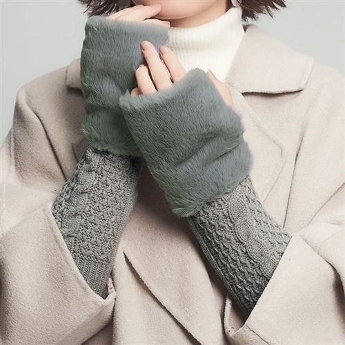 エコファー アームニットカバー(グレー): 通常| プラザオンラインストア