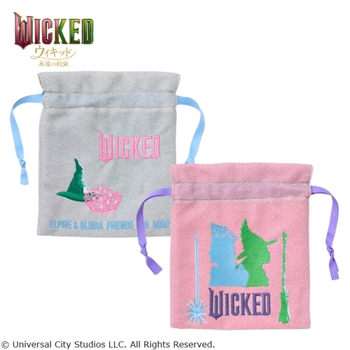 WICKED / ウィキッド 永遠の約束 巾着ポーチ(シルバー): 通常| プラザ