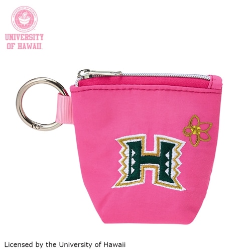 UNIVERSITY OF HAWAII ハワイ大学 カラビナ付きミニポーチ ピンク