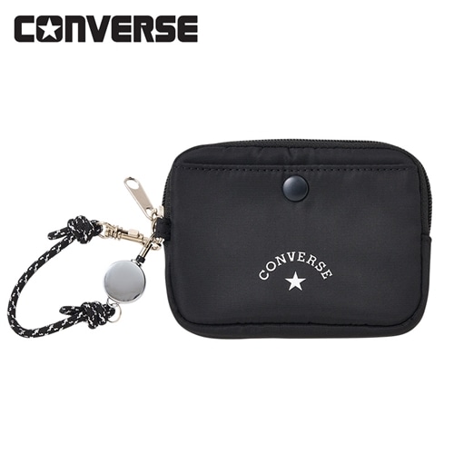 CONVERSE コンバース ポーチ付きパスケース(ブラック): 通常| プラザ 