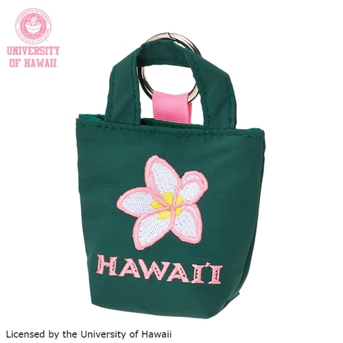 UNIVERSITY OF HAWAII ハワイ大学 カラビナ付きミニポーチ グリーン
