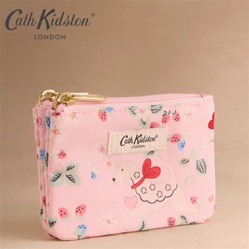 Cath Kidston キャスキッドソン ダブル ジップドパース Puppy Floral