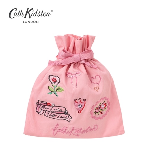 Cath Kidston キャス キッドソン 巾着ポーチ ライトピンク