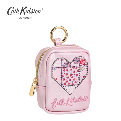 Cath Kidston キャス キッドソン カラビナ付き縦型ポーチ ライトピンク