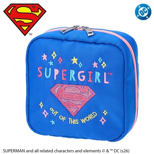 SUPERGIRL スーパーガール スクエアポーチ ブルー(ブルー): 通常