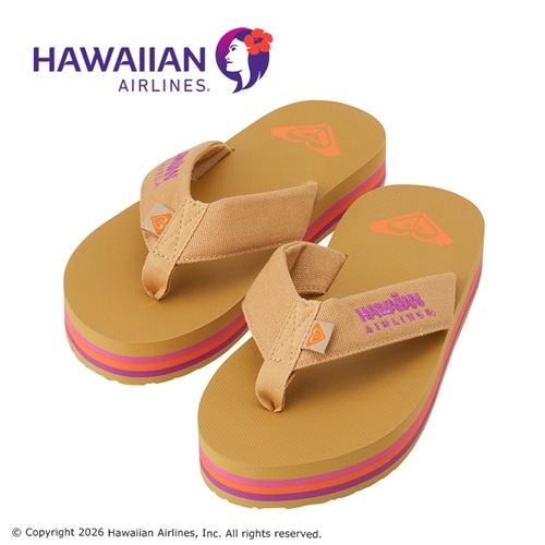 HAWAIIAN ARLINES ハワイアン航空 ROXY ロキシー サンダル ベージュ