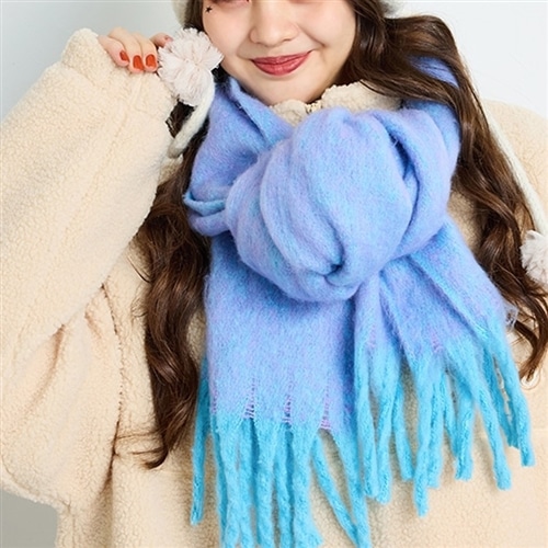 Chewiny チュウイニー ふわもこマフラー シャンブレー(レッド): 通常