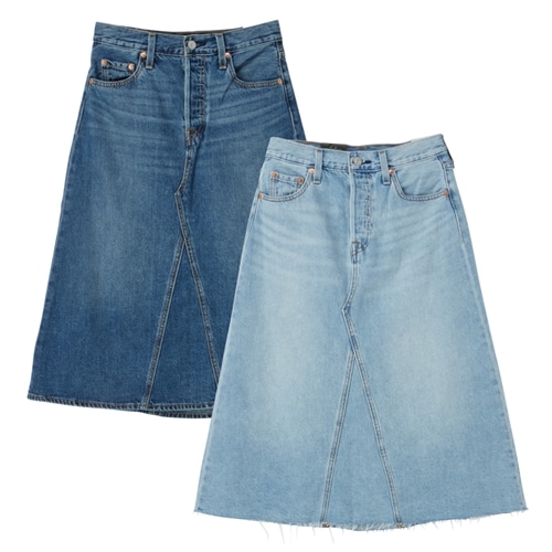 Levi's デニムスカート フリンジヘム Levi's デニムスカート Levi's/リーバイス ハイライズ Aライン
