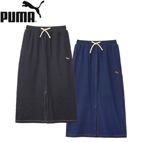 PUMA(プーマ) デニムライクスカート(ブラック): 通常| プラザ