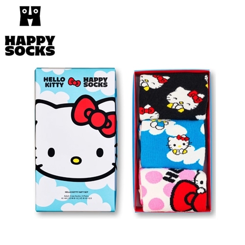 Happy Socks ハッピーソックス クルー丈ソックス ハローキティ 3足