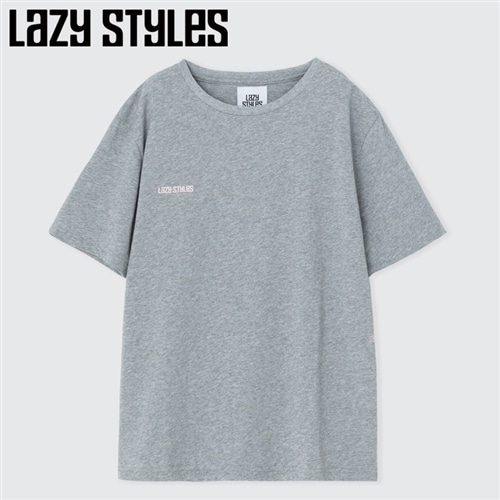 Lazy Styles レイジースタイルズ ミニロゴ Tシャツ Lサイズ(Ash