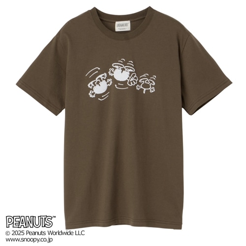 スヌーピー PEANUTS Tシャツ ころび ブラウン
