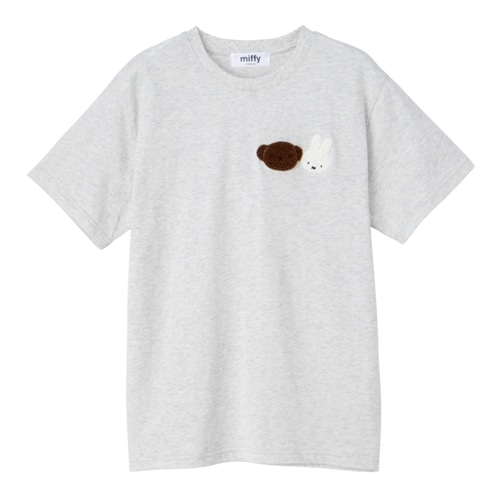 ミッフィー Miffy サガラ刺しゅう Tシャツ アッシュ