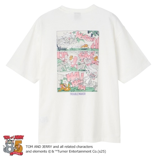 TOM and JERRY トムとジェリー Tシャツ コミック ホワイト