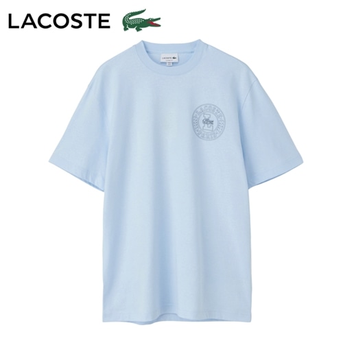 ラコステTシャーツ セール】 配色リブニットインディゴ鹿の子 半袖Tシャツ （T