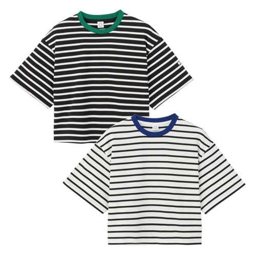 ORCIVAL オーシバル ワイドクルーネックTシャツ ボーダー ORCIVAL オーシバル ワイドクルーネックTシャツ ボーダー