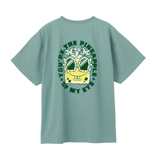 SpongeBob SquarePants スポンジ・ボブ バックプリント Tシャツ グリーン