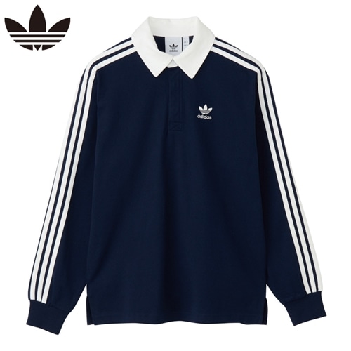 adidas アディダス アディカラーラグビーポロシャツ(ネイビー