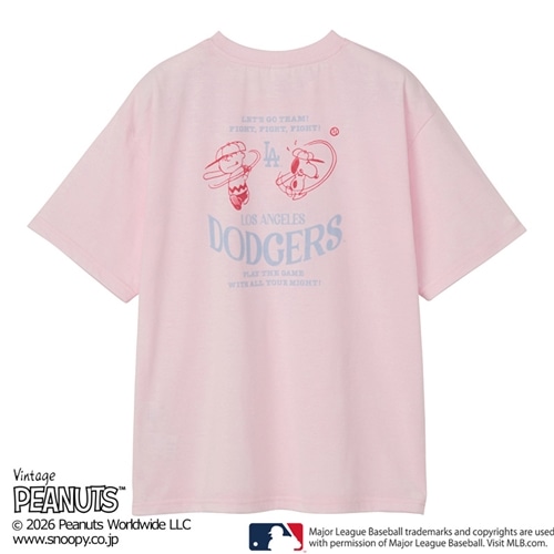 MLB×スヌーピー PEANUTS Tシャツ ロサンゼルス・ドジャース