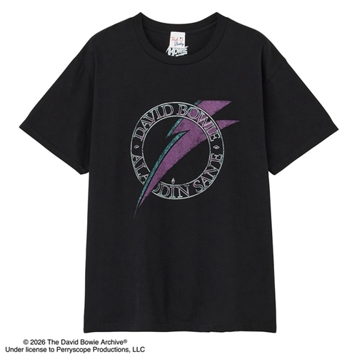 DAVIDBOWIE デヴィッド・ボウイ / Tシャツ ブラック (ワイド)(ブラック