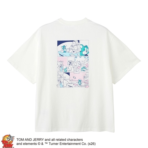 TOM and JERRY / トムとジェリー Tシャツ オフホワイト (ビッグ)(オフ