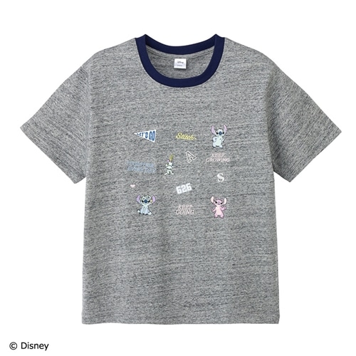 Disney（ディズニー）/ スティッチ / リンガーTシャツ グレー
