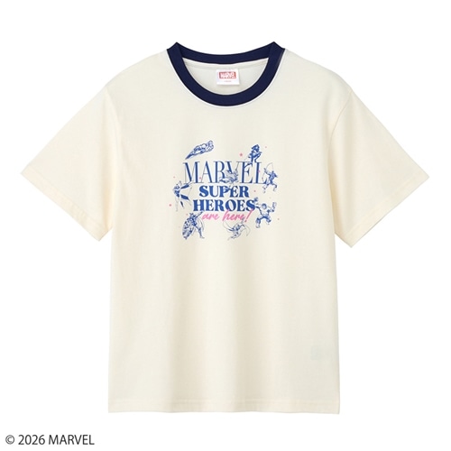 Disney（ディズニー）MARVEL マーベル  / リンガーTシャツ バニラホワイト（ベーシック）