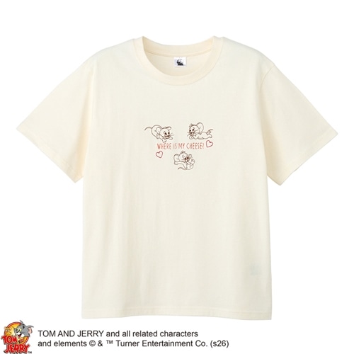TOM and JERRY / トムとジェリー / Tシャツ ステッチTシャツ バニラ