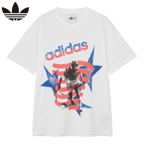 adidas アディダス フロントTシャツ(ホワイト): 通常| プラザ
