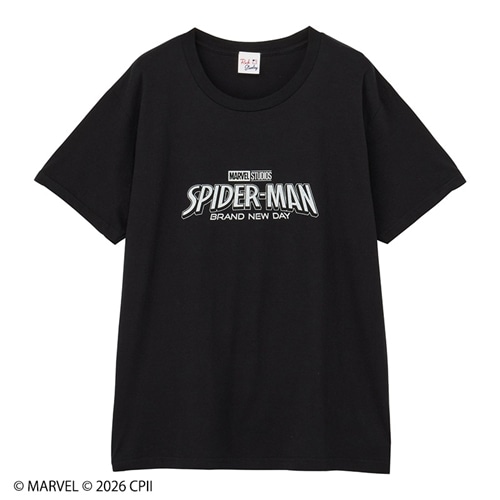 SPIDER-MAN スパイダーマン / Tシャツ ブラック (ワイド)(ブラック