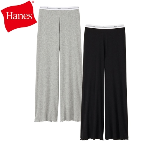 Hanes ヘインズ ロングワイドパンツ by THE DODO JEAN(グレー
