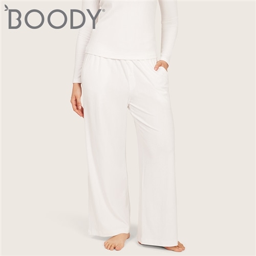 BOODY ブーディ AiraRib(TM) ラウンジパンツ チャークホワイト