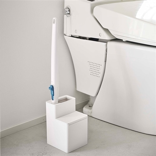skull トイレブラシスタンド tower 山崎実業 替えブラシ収納付き流せるトイレブラシスタンド