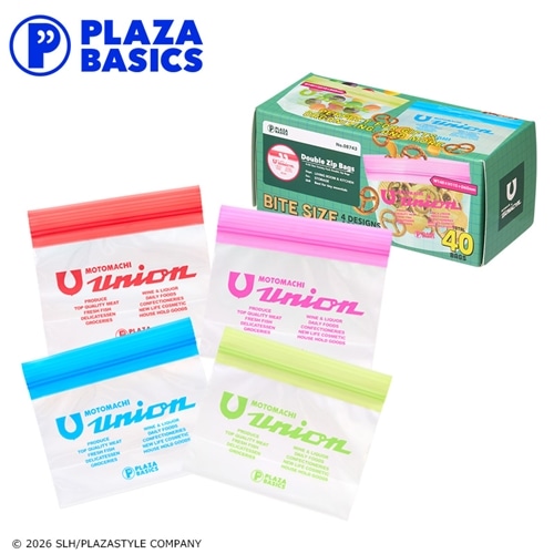 PLAZA BASICS もとまちユニオン ダブルジップバッグSS