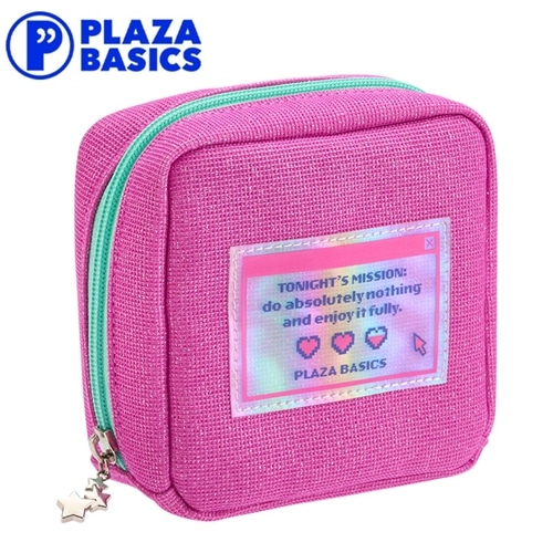 PLAZA BASICS スクエアポーチ Sサイズ(ピンク): 通常| プラザ