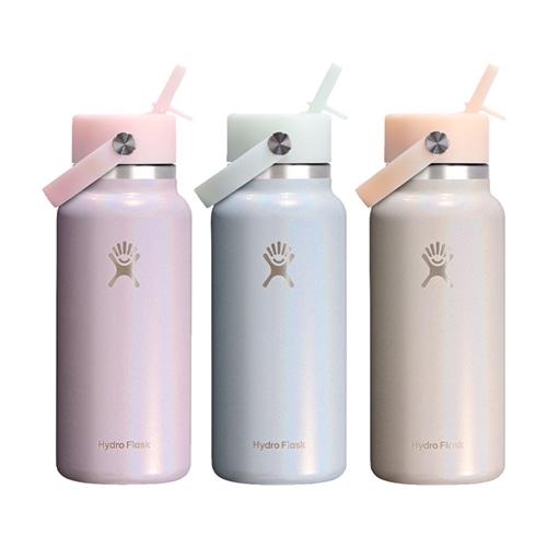 【日本未発売色】Hydro Flask 24oz グリマーピンク ストロー付 日本未発売色】Hydro Flask 24oz グリマーピンク ストロー付 キラキラ