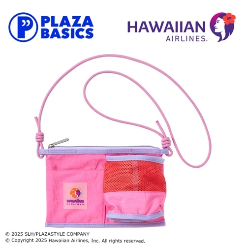 PLAZA BASICS HAWAIIAN AIRLINES ハワイアン航空 ボトルショルダー付きポーチ