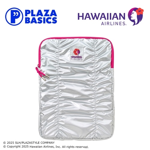 PLAZA BASICS HAWAIIAN AIRLINES ハワイアン航空 ガジェットケース Ｌサイズ シルバー