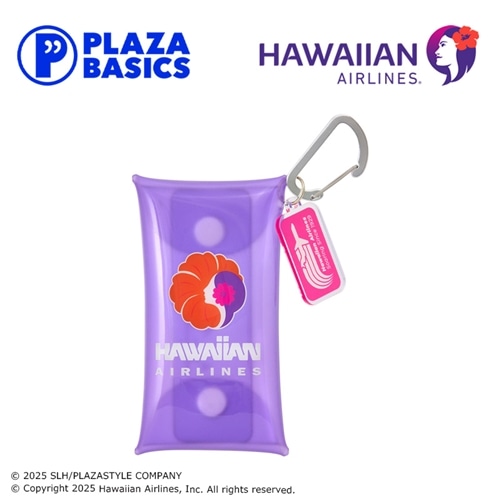 PLAZA BASICS HAWAIIAN AIRLINES ハワイアン航空 クリアケース パープル