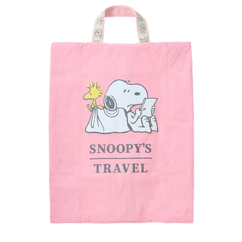 スヌーピー PEANUTS ワイドトラベルポーチ PINK