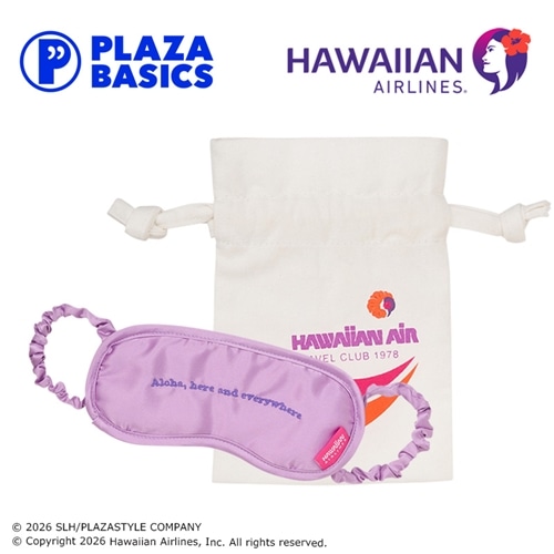 PLAZA BASICS HAWAIIAN AIRLINES ハワイアン航空 巾着付きアイマスク