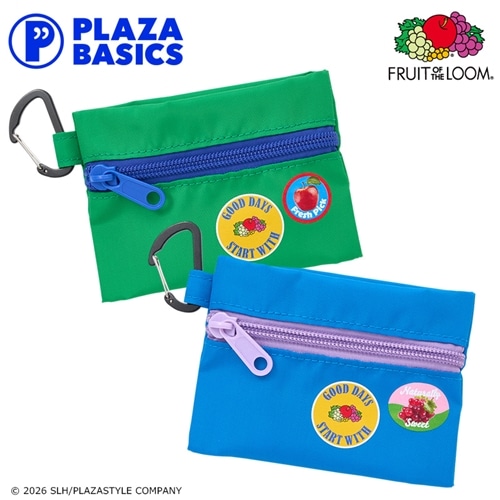 PLAZA BASICS FRUIT OF THE LOOM フルーツ オブ ザ ルーム カラビナ付きミニポーチ