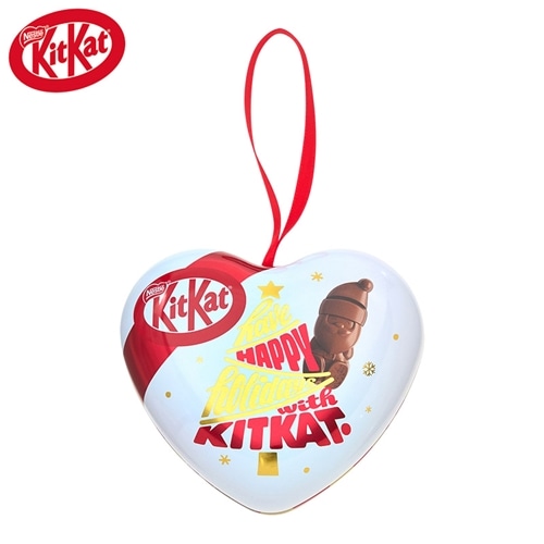 【11/1まで先行予約】ネスレ Kitkat キットカット ホリデイサンタ ハートオーナメント缶 3個入り