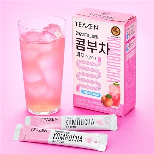 TEAZEN ピーチ コンブチャ 10包入り (粉末飲料)