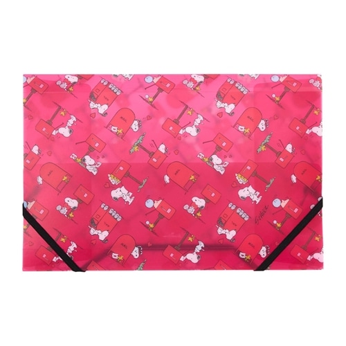 スヌーピー PEANUTS クリアフォルダ Happiness is Red(クリアフォルダ