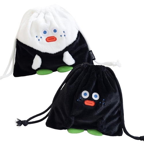 Brunch Brother ブランチブラザー 巾着ポーチ(オニ・ホワイト