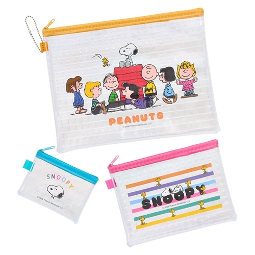 スヌーピー PEANUTS PVC3連ポーチ カラフル(PVC3連ポーチ): 通常